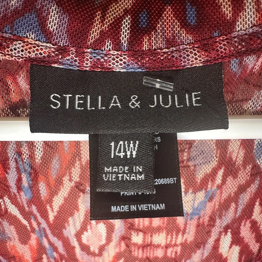 Stella & Julie Mesh Knit Ikat Maxi Dress NWOT - Picture 3 of 8